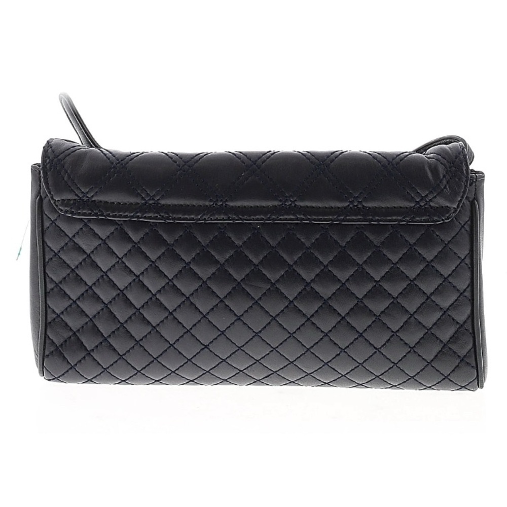 BROOKS BROTHERS LAMBSKIN QUILTED CLUTCH CROSSBODY BAG NAVY (ALMOST BLACK) - Picture 4 of 5